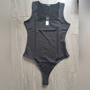 Black Sleeveless Bodysuit